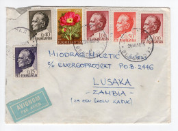 1968. YUGOSLAVIA,SERBIA,AIRMAIL COVER,BELGRADE TO ZAMBIA - Posta Aerea