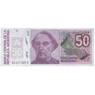 Billet, Argentine, 50 Australes, 1989-1990, KM:326b, NEUF - Argentine