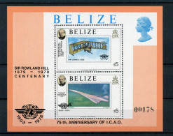 Belize Block 8 Postfrisch Flugzeuge, Concorde #GI010 - Belize (1973-...)