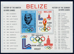 Belize Block 36 Postfrisch Olympia 1984 #HL269 - Belize (1973-...)