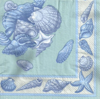 SNAIL * SHELL * CLAM * STARFISH * NAPKIN * Csiga-Kagylo-Csillag-Koral 02 - Paper Napkins (decorated)