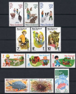 1974-1975-1976-1979 NEW ZEALAND HEALTH MICHEL: 637-639, 661-663, 691-693, 776-778 MNH ** - Nuevos