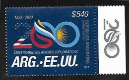 ARGENTINA - AÑO 2023 - Bicentenario Del Establecimiento De Relaciones Diplomáticas Con Estados Unidos. - MNH - Ungebraucht