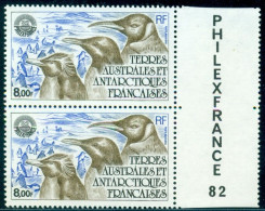 1982 International Stamp Exhibition PHILEXFRANCE '82,Penguins,TAAF,M167,MNH,pair - Pingouins & Manchots