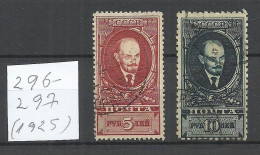 RUSSLAND RUSSIA 1925-1928 Michel 296 - 297 O V. I. Lenin - Used Stamps