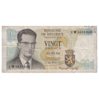 Billet, Belgique, 20 Francs, 1964, 1964-06-15, KM:138, TB - 20 Franchi