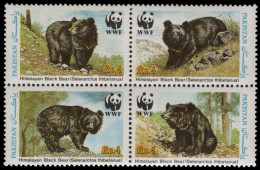 Pakistan 1989 - Mi-Nr. 759-762 ** - MNH - Kragenbär / Moon Bear - Pakistan