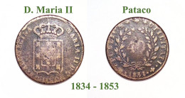 D. Maria II - 40 Réis ( Pataco ) - 1834 - KM # 402 - A.G. 14.05 - Monarquia Portugal - Portugal