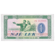 Billet, Albanie, 1 Lek, 1976, KM:40a, NEUF - Albanië