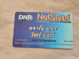 ISRAEL-DNR--NETSTAND-(2)-public Internet Station-surf Card-(4447732500200289)-used Card - Israël