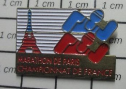812C Pin's Pins / Beau Et Rare / SPORTS / LE MARATHON DE PARIS CHAMPIONNAT DE FRANCE - Leichtathletik