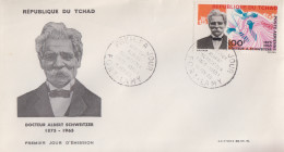 Enveloppe  FDC  1er   Jour    TCHAD    Docteur   Albert   SCHWEITZER    1966 - Albert Schweitzer