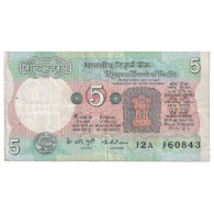 Billet, Inde, 5 Rupees, Undated (1975), KM:80b, TB - India