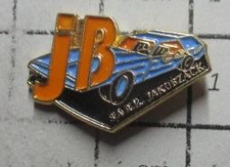 316A  Pin's Pins / Rare Et De Belle Qualité !!! AUTOMOBILES / VOITURE BLEUE JB SARL JAKUBZACK - Altri & Non Classificati