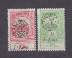 1919 Romania Hungary Debrecen 4I,6I Overprint - Bani 10,00 € - World War 1 Letters