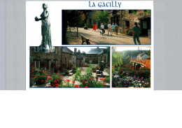 La Gacilly, Staue En Bronze De La Déesse Au Parfum, Le Centre-ville, La Rue La Fayette, Et Le Pont D'Aff - La Gacilly
