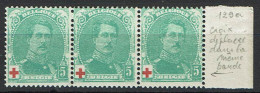 129a  T II  **  Bande De 3  66 - 1914-1915 Red Cross