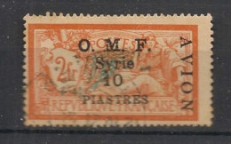 SYRIE - 1921 - Poste Aérienne PA N°YT. 9 - Type Merson 10pi Sur 2f Orange - Oblitéré / Used - Poste Aérienne