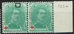 129a  T II  **  Paire, LV 14  Perle Doublée Sous Q - 1914-1915 Croix-Rouge