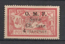 SYRIE - 1920 - Taxe TT N°YT. 4 - Type Merson 4pi Sur 40c Rouge - Signé CALVES - Neuf (*) / MNG - Strafport