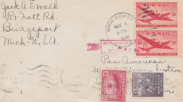 Ecuador: 1946: Quito - Bridgeport  - Air Mail Test Received - Ecuador