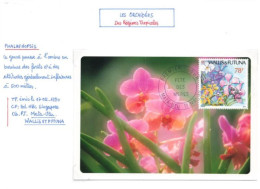 WALLIS & FUTUNA - Les ORCHIDES - CARTE MAXIMUM - Thème; FLEURS - MATA-HUTU - 1990 - TRES BON ETAT - Maximum Cards