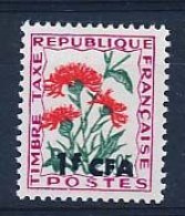 Timbre Neuf De France Surchargés Pour La Réunion 1F CFA Sur 5c  Timbre Taxe Fleur Des Champs - Postage Due