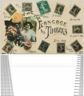 Le Langage Des Timbres 1911 Carte émaillographie - Timbres (représentations)