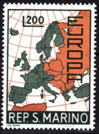 SAN MARINO 1967 EUROPA: Map Of Europe. Single, MNH - 1967