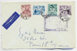 POLOGNE POLSKA POLAND LETTRE COVER  AVION SKI ZAKOPANE 21.III.1959 TO FRANCE - Lettres & Documents