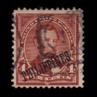 PHILIPPINES STAMP.1901.4c. Lincoln.SCOTT 220.USED. Perf 12 - Philippinen