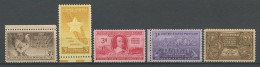 EU 1948 N° 519/523 ** Neufs MNH Superbes C 2.60 € Animaux Poule élevage Etoile D'or Pompiers Styvesant Fort Kearny Indie - Unused Stamps