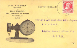 Belgique Belgie Carte Postale Privée Illustrée D'un Appareil De Mesure De L'Ingénieur Jean Niessen De Bruxelles 1911 - Artigianato