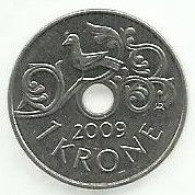 Noruega - 1 Krone 2009 - Norvège