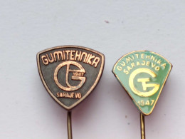 BADGE Z-98-5 - 2 PINS - GUMITEHNIKA Sarajevo Yugoslavia, Tire Factory Rubber Pneus Tires Banden Reifen Tyre Pneu - Lots