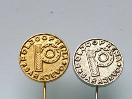 BADGE Z-98-5 - 2 PINS - POLJOOPREMA SARAJEVO, PARTS FOR AGRICULTURAL MACHINERY, TRACTOR, TRATTORE, TRAKTOR - Lotes