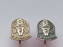 BADGE Z-98-6 - 2 PINS - JUGOHROM, PIN Macedonia, Produces Ferro-alloy - Loten