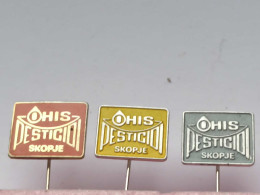 BADGE Z-98-6 - 3 PINS - OHIS PESTICIDI, SKOPJE, MACEDONIA CHEMICAL INDUSTRY, Agronomy, Agriculture Chemicals - Lotes