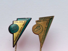 BADGE Z-98-9 - 2 PINS - TVORNICA DJECJE OBUCE ZAGREB, CROATIA, CHILDREN SHOES FACTORY, CHAUSSURES - Lots
