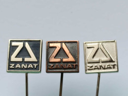 BADGE Z-98-10 - 3 PINS - Zanat, Pin Yugoslavia, Craft - Sets