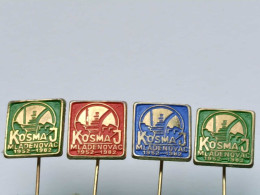 BADGE Z-98-10 - 4 PINS - KOSMAJ MLADENOVAC, MERMER SERBIA , MARBLE Marmor STONE Mineral Bergwerk Mining - Sets