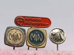 BADGE Z-98-11 - 4 PINS -  MIN, NIS, SERBIA, Railway Transportation - Train Zug Trains - Loten