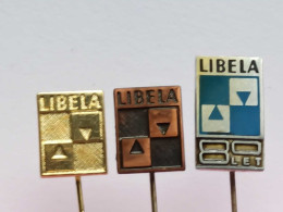 BADGE Z-98-13 - 3 PINS - LIBELA Celje Balance Libra Weight Factory Slovenia - Lots