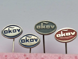 BADGE Z-98-13 - 4 PINS - OKOV , PIN YUGOSLAVIA, CUTTING TOOLS, STEEL - Sets