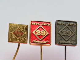 BADGE Z-98-14 - 3 PINS - 29 NOVEMBAR SUBOTICA, SERBIA, MEAT INDUSTRY - Sets