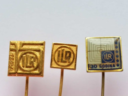 BADGE Z-98-14 - 3 PINS - IVO LOLA RIBAR , ILR, ZELEZNIK, SERBIA, Machinery And Equipment Joint Stock Company - Loten