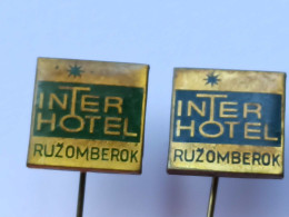 BADGE Z-98-15 - 2 PINS -  INTER HOTEL RUZEMBEROK - Lots