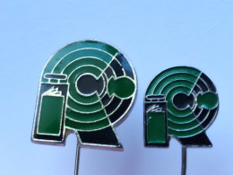 BADGE Z-98-15 - 2 PINS - Informativni Centar Rudar Majdanpek, Serbia, Information Center, Radio Majdanpek - Sets