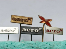 BADGE Z-98-16 - 5 PINS - AERO Celje Chemical, Graphic And Paper Manufacturers, Aerotape, Aerotac Slovenia - Lotes