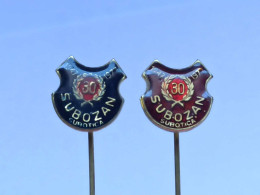 BADGE Z-98-18 - 2 PINS - SUBOZAN SUBOTICA, SERBIA - Lotes